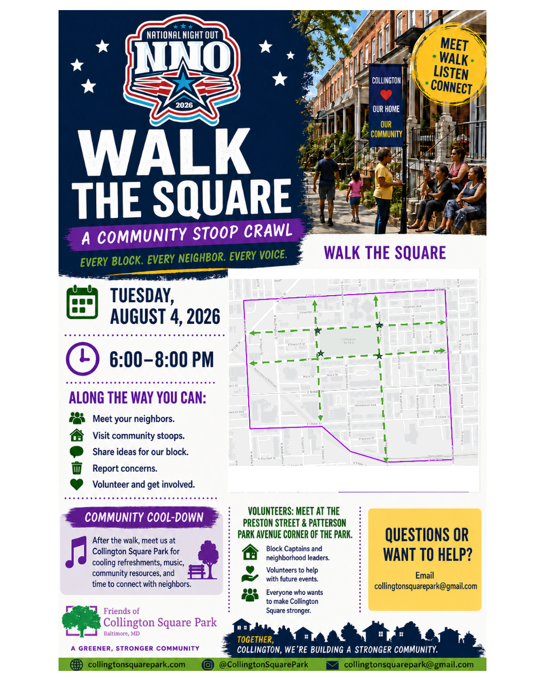 Walk the Square National Night Out flyer